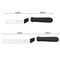 Angled Icing Spatula, Stainless Steel Offset Spatula, Cake Spatula Set of 2 Black 6, 8 inch Blade